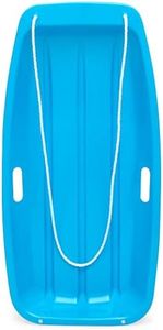 Best Choice Products 35in Kids Plastic Toboggan Snow Sled w/Pull Rope, 2 Handles - Blue