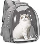 Pets Empire Cat Carrier Backpack, Pet Carrier Backpack Front Pack for Small Medium Cat Puppy Dog Carrier Backpack Bag Space Capsule, Pet Carrier for Travel Hiking Walking Camping (Grey)