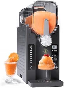 Slushie Machine No Ice Needed, Slushy Machine for Home, 88 oz CHIVALZ Frozen Drink Maker with 6 Preset Programs for Margaritas, Frappés, Milk Shake and More, LED Display, Self-Cleaning, AD03, Black