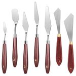 Linkstyle Palette Knife Painting Set, 7PCS Art Painting Knives with Wood Handle, Scraper Spatula Tools for Oil Painting