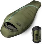Mummy Sleeping Bag, Ultralight 4‑Season Sleeping Bag for for Adults, Military, Lightweight & Windproof, Cold Weather with Adjustable Hood, Phone Pocket for Camping, Hiking, Traveling