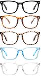 CCVOO 5 Pack Reading Glasses Blue L