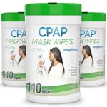 resplabs CPAP Mask Wipes for Masks, Cushions - Alcohol-free, Unscented Cleaning Wipe - (Pack of 110 x 3)