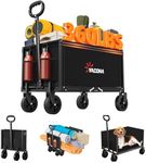 YACONA 3 in 1 Wagons Carts Foldable, 360LBS Lightweight Wagon with All Terrain Wheels, Collapsible Wagon Cart for Grocery, Camping, Beach, Garden & Sports