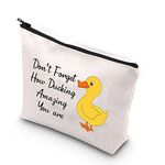 WCGXKO Duck Lover Gift Duck Theme Inspirational Gift Don’t Forget How Ducking Amazing You Are Makeup Bag, Ducking Amazing,