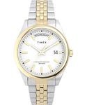 Timex Women's Trend 36 mm Watch - Two-Tone Stainless Steel Bracelet White Dial Two-Tone Case TW2V68500