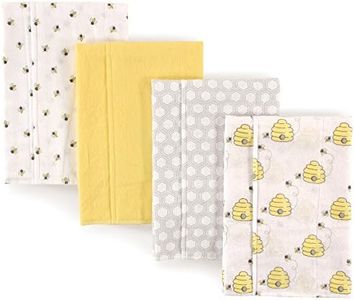 Hudson Baby Unisex Baby Cotton Flannel Burp Cloths, Bee, One Size US