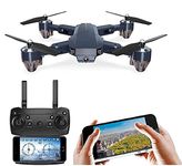 Smartizo Drone with Latest WiFi Camera 480P Camera Live Video,WiFi FPV Foldable Remote Contro Drone S RC Quadcopter 4K HD 120 Wide Angle Camera 1200 Mah Auto Hover Auto Return Follow Me, [Multi Color]