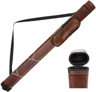 AKLOT Pool Cue Cases, 1x1 Hard Pool Billiard Cue Stick Carrying Case, Pool Billiards Accessories (Brown Color)