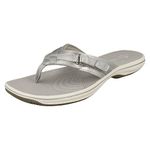 Clarks Brinkley Sea Synthetic Sandals In Silver Size 3