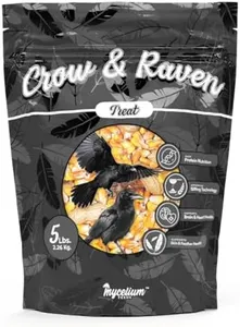 Mycelium Crow & Raven Treat 5 lbs | Wild Bird Feed for Crows, Ravens & Corvids | Whole Corn, in-Shell Peanuts & Walnuts | High-Energy Foraging Mix | Brain, Heart & Feather Support | Organic & Non-GMO