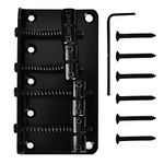 4-string Bass Guitar Bridge, Metal Guitar Bridge Replacement Parts for Electric Bass Guitar(Black)