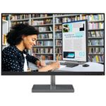 Lenovo L-Series 27 inch (68.58cm) FHD IPS Monitor |16.7m Colors, 75Hz, AMD FreeSync, USB-C Port, 3Wx2 Speakers, HDMI, VGA, Tilt Swivel Pivot Height Adjust Stand for Home & Office, L27m-30 Black