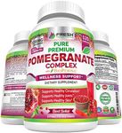 Premium Pomegranate Juice Powder Supplement 1200mg, Supports Healthy Blood Pressure, Joints, Skin & Anti Aging with Bioperine Black Pepper, Powerful Antioxidant with Vitamin C & K, 120 Vegan Capsules