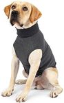 Dog Cats Anxiety Relief Vest Coat Soft Anxiety Jacket Wrap Shirt Relief Stress Fireworks Travel Thunder Keep Calming Comfort for Small Dogs (Grey, L)