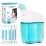 Nasal Irrigation System with 30 Saline Packets, Nasal Care,Nasal Rinse Machine, Sinus Rinse Machine, Nasal Cleaner with Auto Waste Collection Function for Sinus, Nasal Allergies - Green