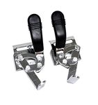 Heavy Duty Chrome Wheelchair Brakes, Wheel Locks (Pair), Side Frame Mount Bolt-On Style for 7/8" Tubing. Fits Most Newer Medline, Drive, E&J, ALCO and Other Manual Wheelchairs