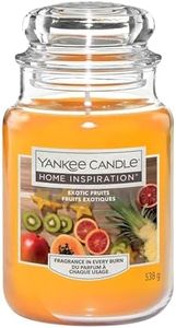 Yankee Candle Exotic Fruits - Mango, Orange and Pineapple softened with Musk. Tropical Summer Scent - Large