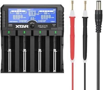 XTAR Dragon VP4 Plus Charger LCD Display Universal Charge for Rechargeable Batteries Li-ion IMR Ni-MH Ni-Cd AA AAA C 21700 26650 14500 16340 18350 18700 32650 11.1V /3S Battery Pack