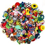 100 Pcs Different Shoe Charms Fits for Shoes Decorations Wristband Bracelet Party Gift (100PCS Random)