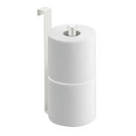 iDesign Classico Toilet Paper Holder for Bathroom Storage, Over the Tank - Pearl White