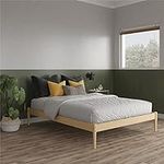 DHP Lorriana 14" Solid Pine Wood Platform Bed Frame, Full Size, Natural
