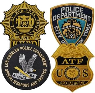 EMORBALS 4 Pieces NYPD Patches, Police Embroidered Iron on Patch for Clothes, Hats, Jackets, Etc