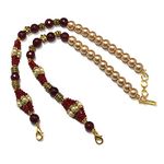 Beadsnfashion Designer Crystal and Pearl Beaded Necklace Back Rope Dori Adjustable Pendant Dori for Silk Thread, Terracotta Jewellery and Quilling Jewellery