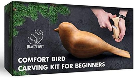 BeaverCraft Wood Carving Kit Comfort Bird DIY Kits for Adults Hobbies Whittling Knife Kit for Beginners & Kids Adult Craft Kits Wood Carving Knife Set