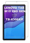 TECHSHIELD Tablet Tempered Glass Screen Protector Compatible with Lenovo Tab M10 HD 2nd Gen (TB-X306X) / Smart Tab M10 HD 2nd Gen (Pack of 1)