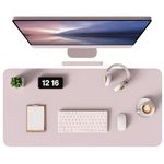 MOLMO Non-Slip Desk Mat, Waterproof Desk Pad Table Protector, Easy Clean Laptop Mat Large Mouse Pad Leather Writing Mat with Suede for Office/Home/Decor (Grayish Lavendar, 60 x 35 cm)