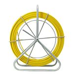 6MM 350FT Fiberglass Fish Tape Reel Wire Cable Running Rod Duct Rodder Fish Tape Cable Pulling Rod with Continuous