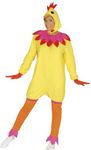 FIESTAS GUIRCA Womens Hen Fancy Dress Costume Adult Women Easter Dress Up Ladies Chicken Animal Outfit Female Size M UK 10-12