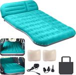 AKUDY Car Bed Material Thickened,Car Mattress,Car Air Mattress,Car Bed Mattress,Car Mattress for SUV,Truck Bed Mattress,Inflatable Bed for Car,Suitable for Camping,Sleeping,Travel（Blue with Pedals）