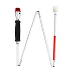 JZJZ Smart Walking Cane Blind Crutch with Sound and Light Voice Alarm Collapsible Telescopic Folding Cane Visually impaired aids(Color:B)