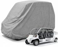 Formosa Golf Cart Cover for Polaris GEM E4 Weatherproof Four Seat Golf Cart Covers Ford Think Model 4 Passenger Golf Cart Covers Vented, Grommets for Security, Fully Elastic Hem