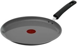 Tefal Crepe Pan 28 cm, Crepe Pan Induction, Ceramic Coated, Eco-Designed, Recycled, Healthy Cooking, Thermo-Signal, Made in France, Renew C4253913, Grey