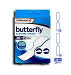 Butterfly Closure Strips, Waterproof Plasters, 36pack, Masterplast