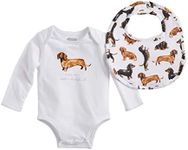 Mud Pie Dachshund Crawler and BIB Set, 0-6 Month