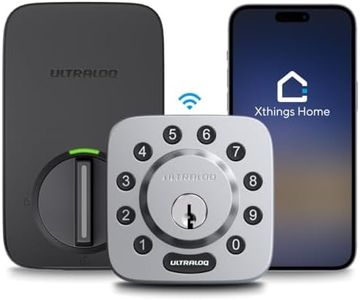 ULTRALOQ Smart Lock U-Bolt WiFi, Built-in WiFi Smart Door Lock with Door Sensor, Keyless Entry Door Lock Deadbolt, WiFi Deadbolt Lock, Voice Control with Alexa, App Remote Access, Share Access