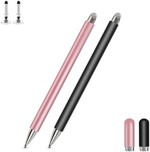 Stylus Pens for Touch Screens, Universal Stylus Pen for Apple iPad/iPhone/Android/Samsung Galaxy/Microsoft Tablets All Universal Touch Screen Devices, 2 in 1 Magnetic Disc (Rose Gold/Black)