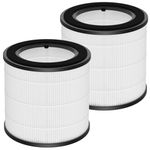 2 Pack Replacement True HEPA Filter Compatible with Philips AC0820/30 AC0820/10 AC0830/10 AC0819/10 800 Series Air Purifier,Replace Part FY0194/30 and FY0293/30,White