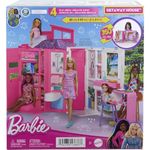 Barbie Doll House Playset, Getaway House with 4 Play Areas Including Kitchen, Bathroom, Bedroom and Lounge, 11 Decor Accessories