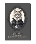 Gothic Tudor Cat Birthday Card Funny Art History Card Alternative Humour