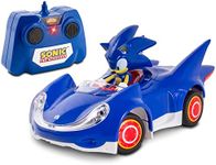 Sonic & Sega All-Stars Racing RC: Sonic - NKOK (681), 1:28 Scale 2.4GHz Remote Controlled Car, 6.5" Compact Design, Officially Licensed Sega Sonic The Hedgehog, Battery Powered, Ages 6+