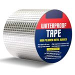 10Meter Super Strong Adhesive Waterproof tape Permanent Repair Roof Water Leakage Solution Rubber Foil Suitable for Roof Leak,surface Crack,Window Sill Gap,Boat Sealing(4Inch 10CM*5M+5M=10 Meter)