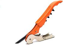 Pulltap's Genuine Classic 500 Double-Hinged Lever Waiters Wine Corkscrew Bottle Opener (Naranja)