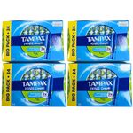 Tampons Multipack Bundle with 4X Tampax Pearl Compak Super Applicator Tampons 24 Count - 96 Total Count - Comfort, Protection and Discretion