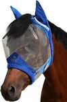 Harrison Howard CareMaster Pro Luminous Horse Fly Mask Long Nose with Ears UV Protection for Horse