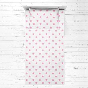 Bacati Stars Muslin 3 Piece Toddler Bedding Sheet Set, Pink